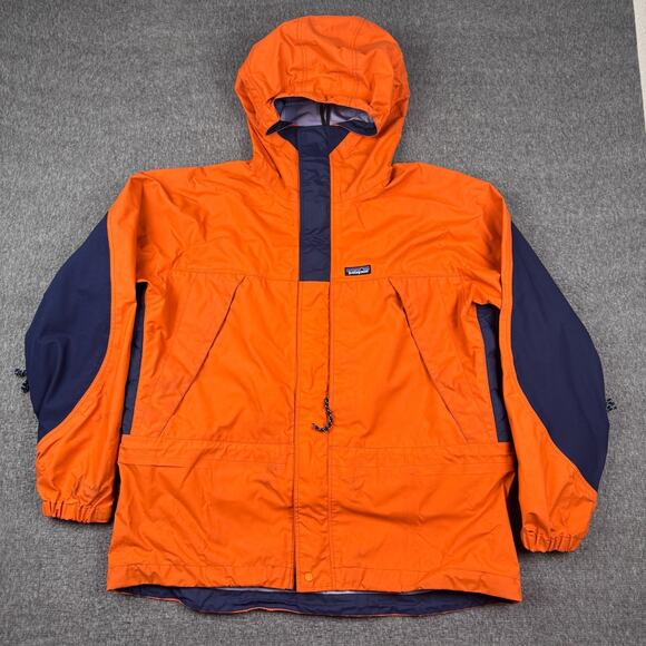 Vintage Patagonia Stretch Triolet Jacket Men's Large‎ Orange Ski Gorpcore 90s - Picture 1 of 8